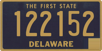 DE license plate 122152