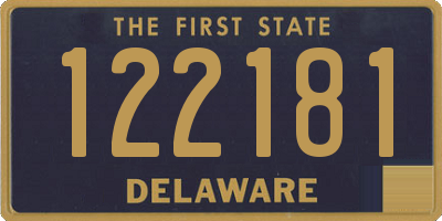 DE license plate 122181