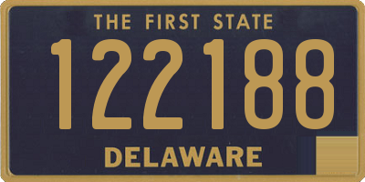 DE license plate 122188