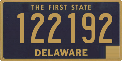 DE license plate 122192