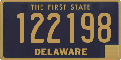 DE license plate 122198