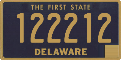 DE license plate 122212