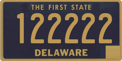 DE license plate 122222