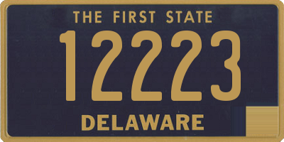 DE license plate 12223