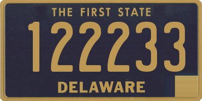 DE license plate 122233