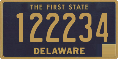 DE license plate 122234