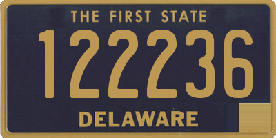 DE license plate 122236