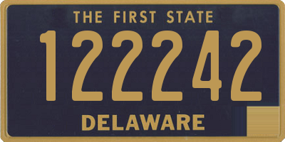 DE license plate 122242