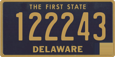 DE license plate 122243