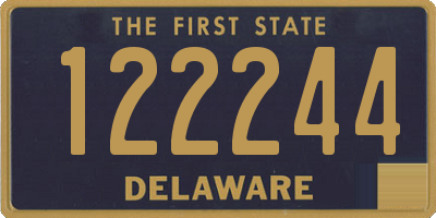 DE license plate 122244