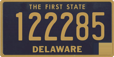 DE license plate 122285