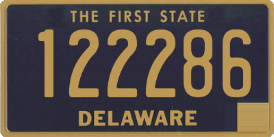 DE license plate 122286