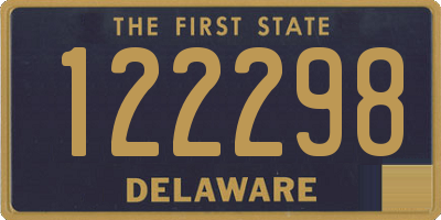 DE license plate 122298