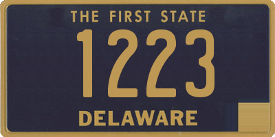 DE license plate 1223
