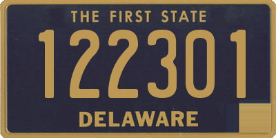 DE license plate 122301