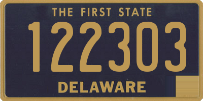 DE license plate 122303