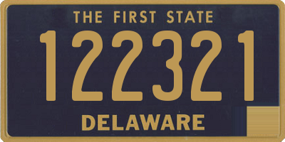 DE license plate 122321