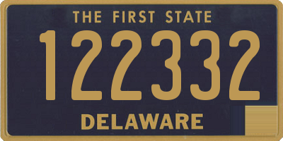 DE license plate 122332