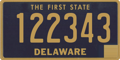 DE license plate 122343