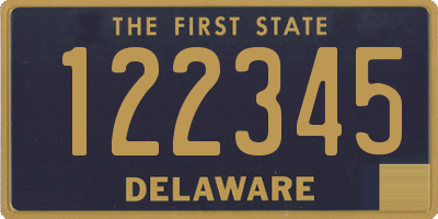 DE license plate 122345