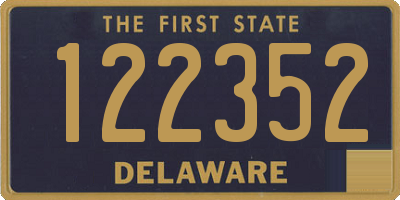 DE license plate 122352