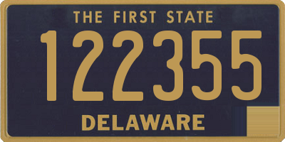 DE license plate 122355