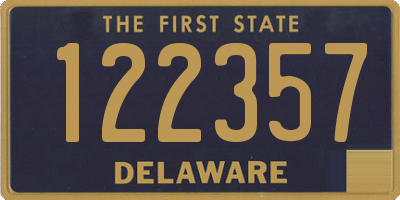 DE license plate 122357