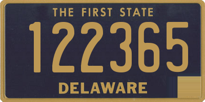 DE license plate 122365