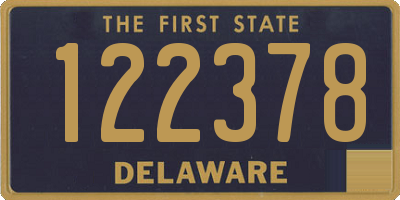 DE license plate 122378