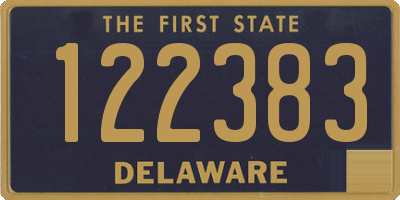 DE license plate 122383