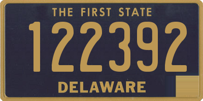 DE license plate 122392