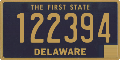 DE license plate 122394