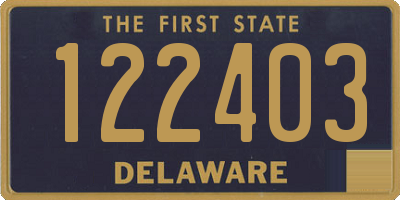 DE license plate 122403