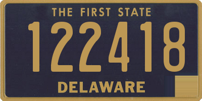 DE license plate 122418