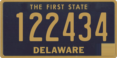 DE license plate 122434