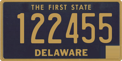 DE license plate 122455