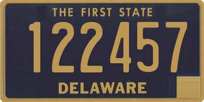 DE license plate 122457