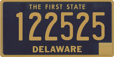 DE license plate 122525