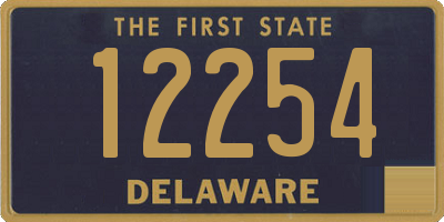 DE license plate 12254