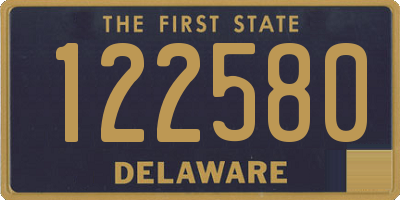 DE license plate 122580