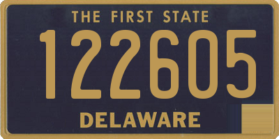 DE license plate 122605