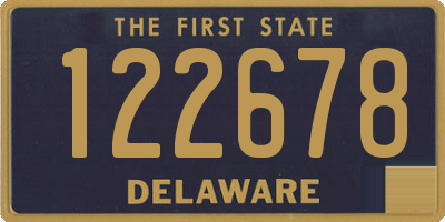 DE license plate 122678