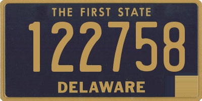 DE license plate 122758