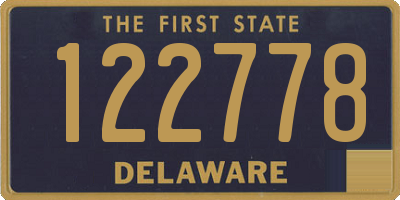 DE license plate 122778