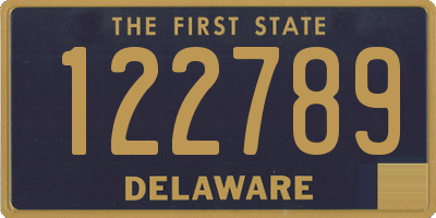 DE license plate 122789