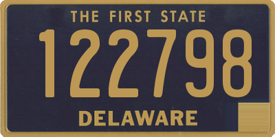 DE license plate 122798