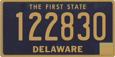 DE license plate 122830