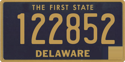 DE license plate 122852