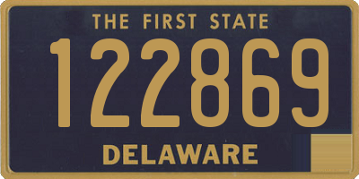 DE license plate 122869