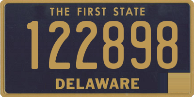 DE license plate 122898